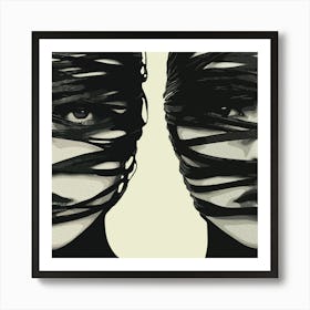 Masked Mystery Dual Wrapped Faces Art Art Print