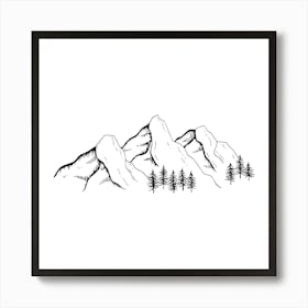 Mountain Range Art Print