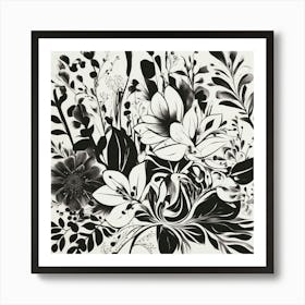 Black and White Abstract Art 134 Art Print