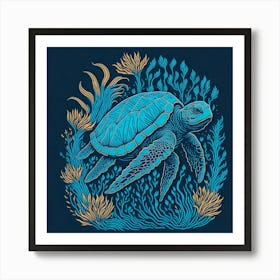 Sea Turtle Canvas Print Art Print