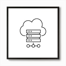 Cloud Computing Icon Vector Illustration Art Print