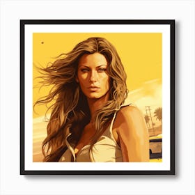 Grand theft auto Gisele Bundchen Art Print