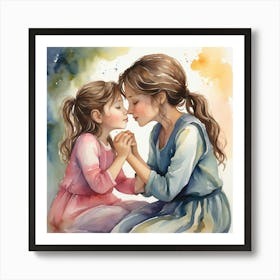 Mother And Daughter 1 Art Print