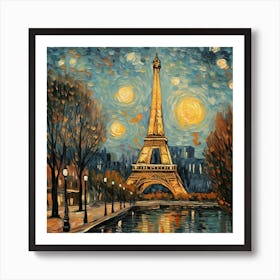 Paris At Night 2 Art Print