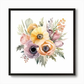 Bouquet Of Flowers 9 Art Print