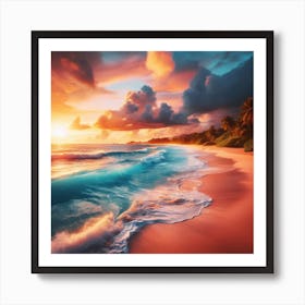 Sunset Beach Art Print