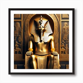 Golden Pharaoh Art Print