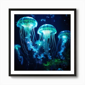 Jellyfish art print 1 Art Print