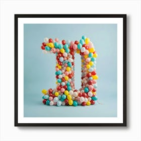 Balloon Letter D Art Print