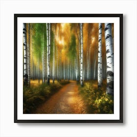 Birch Forest 27 Art Print