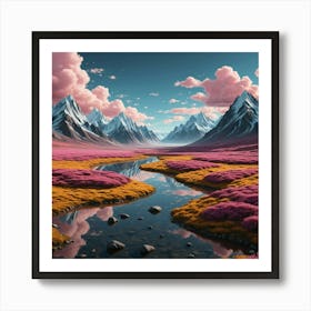 Pink Meadow Art Print