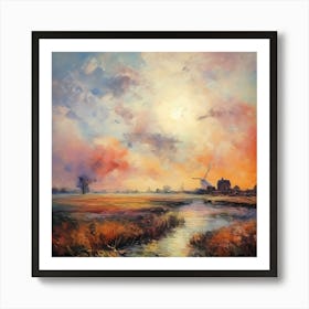 Ethereal Italia: Monet's Brush Dance Art Print