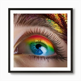 Rainbow Eye 12 Art Print