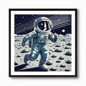 Walk on moon Art Print