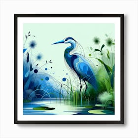 Blue Heron 8 Art Print