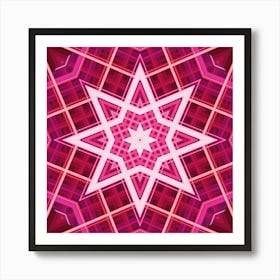 Abstract Pink Star Art Print