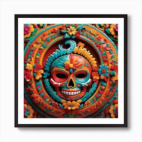 Day Of The Dead Skull 134 Art Print