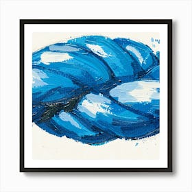 Blue Yarn Art Print