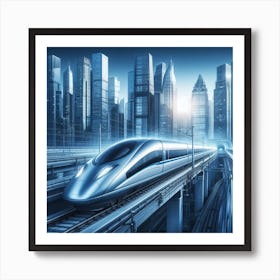 Futuristic Train 1 Art Print