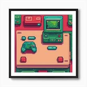 Pixel Art 28 Art Print