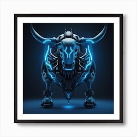 Robot Bull Art Print