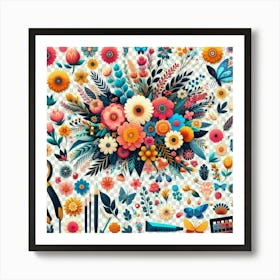 Bouquet Of Flowers 3 Art Print