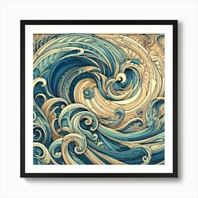 Psychedelic Wave Art Print