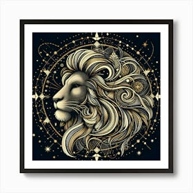 Zodiac Lion Art Print