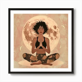 Yoga Woman In Yoga Pose Art Print