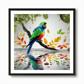 Colorful Parrot Art Print