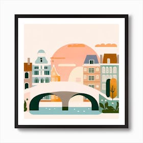 Amsterdam sunset Art Print