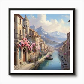 City In Bloom Art Print