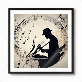 Man Playing Music Art Print