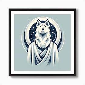 Wolf Minimal Art Art Print