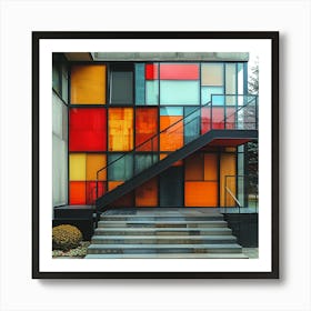 Building With Colorful Windows Art Print