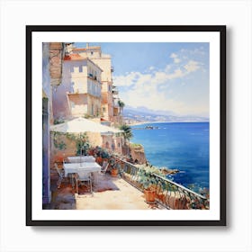 Seaside Serendipity: Impressionist Elegance Art Print