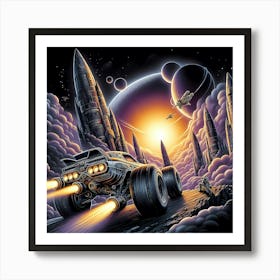 Space Battlers Art Print