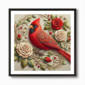 Neutral Cardinal Art Print