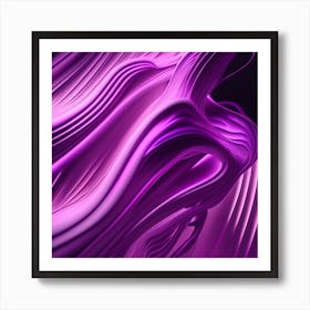 Abstract Purple Wave Art Print