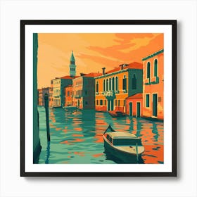 A Venice With Grand Canal Lofi Illustration 1720474664 2 Art Print