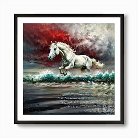 Behold a white Horse Art Print