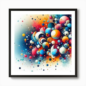 Abstract colorful spots 3 Art Print