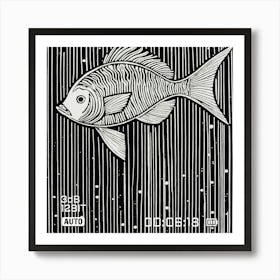 Drawing Of A Fish Art Print