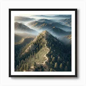 Sunrise In The Mountains Art Print