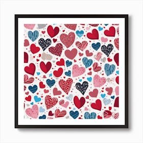 Heart Pattern 2 Art Print