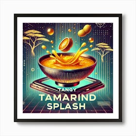 Tangy Tamarind Splash Scifi Corrected Art Print