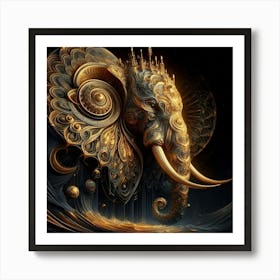 Psychedelic Elephant Art Print