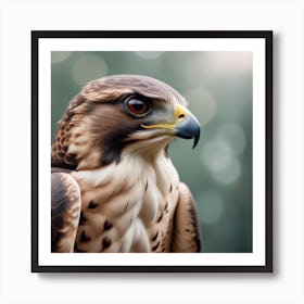 Photo Photo Majestic Falcon Staring With Sharp Talons In Focus 0 Art Print