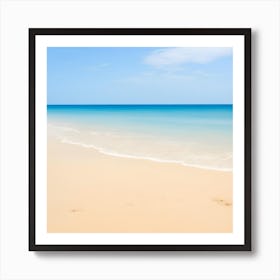 Sand Beach With Waves In Summer Art Print