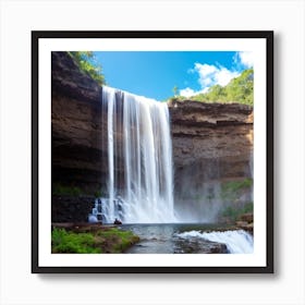 Waterfalls - Waterfall Stock Videos & Royalty-Free Footage Art Print